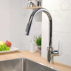 Hansgrohe Dřezová baterie s výsuvnou sprškou, chrom 31815000