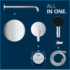 Grohe Sprchový set pod omítku, průměr 25 cm, 2 proudy, chrom 25292000