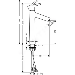 Hansgrohe Umyvadlová baterie, chrom 72032000