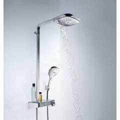 Hansgrohe Sprchový set Showerpipe 300 s termostatem ShowerTablet Select, 3 proudy, chrom 27127000