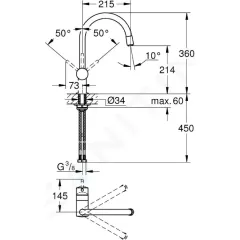 Grohe Dřezová baterie, chrom 32918000
