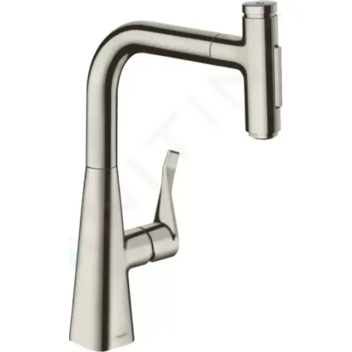 Hansgrohe Dřezová baterie M7117-H240 s výsuvnou sprškou, sBOX, vzhled nerezu 73817800