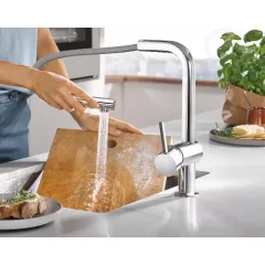 Grohe Dřezová baterie s výsuvnou sprškou, chrom 30274000