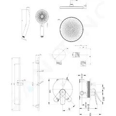 kielle Baterie pod omítku pro 2 spotřebiče, s příslušenstvím a s tělesem, chrom 20627SP60