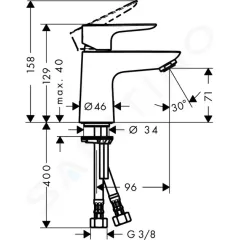 Hansgrohe Umyvadlová baterie, chrom 71702000