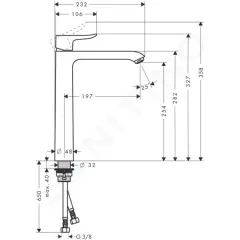 Hansgrohe Baterie pro umyvadlovou mísu, chrom 31184000