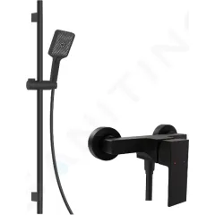 kielle Sprchový set s baterií, tyčí, hadicí a sprchovou hlavicí, matná černá 10211SN14