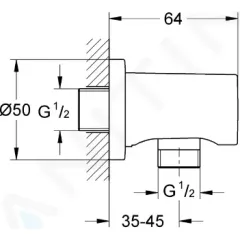 Grohe Nástěnné kolínko, kartáčovaný Cool Sunrise 27057GN0