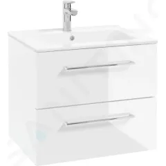 kielle Skříňka včetně umyvadla, 60x50x46 cm, 2 zásuvky, lesklá bílá 50018S60