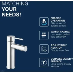 Grohe Páková umyvadlová baterie S, chrom 34294001
