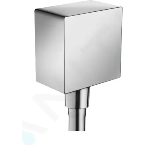 Hansgrohe Přípojka hadice Square se zpětným ventilem, chrom 26455000