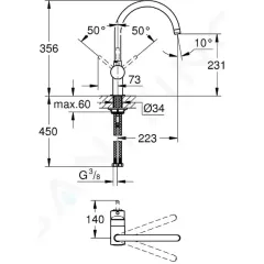Grohe Dřezová baterie, chrom 32917000