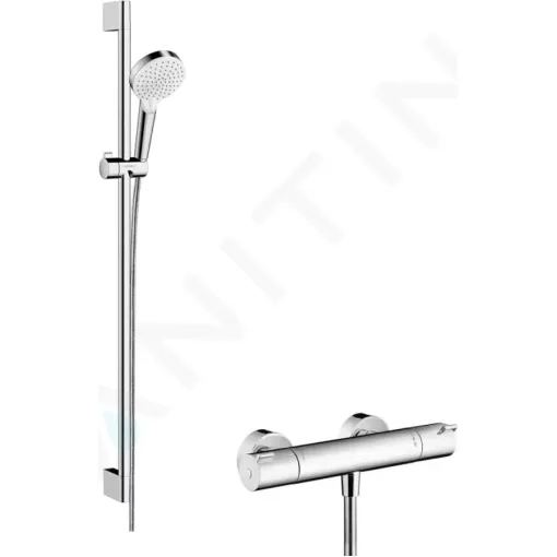 Hansgrohe Sprchový set Vario s termostatem Ecostat 1001 CL, 2 proudy, bílá/chrom 27813400