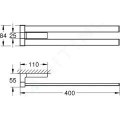 Grohe Dvojitý držák ručníků, chrom 40768000