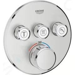 Grohe Termostatická sprchová podomítková baterie, 3 ventily, supersteel 29121DC0