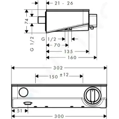 Hansgrohe Termostatická sprchová baterie 300, chrom 13171000