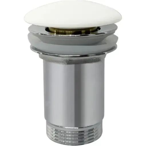 kielle Umyvadlová výpusť, ClickClack, kov, bílá 30901130