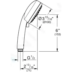 Grohe Sprchová hlavice, 4 proudy, chrom 27575002
