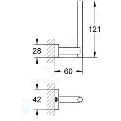 Grohe Držák rezervního toaletního papíru, chrom 40623001