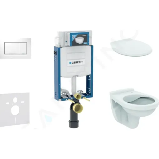 Geberit Set předstěnové instalace, klozet Alpha se sedátkem, tlačítko Sigma20, bílá/chrom 110.302.00.5 NR5