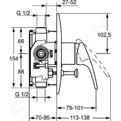 Hansa Vanová baterie pod omítku, chrom 01849183