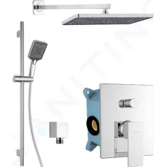 kielle Sprchový set s baterií pod omítku, pro 2 spotřebiče, s příslušenstvím a tělesem, chrom 20611SP10