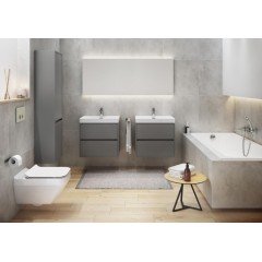 CERSANIT - WC SEDÁTKO CREA ČTVEREC DUROPLAST ANTIB. SOFTCLOSE/JEDNO TLAČÍTKO K98-0178