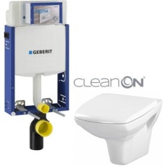 GEBERIT KOMBIFIX ECO, nádržka UP 320 bez tlačítka + WC CERSANIT CLEANON CARINA + SEDÁTKO 110.302.00.5 CA1