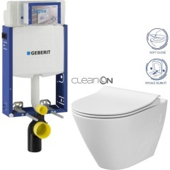 GEBERIT KOMBIFIX ECO, nádržka UP 320 bez tlačítka + WC CERSANIT CLEANON CITY 110.302.00.5 CI1