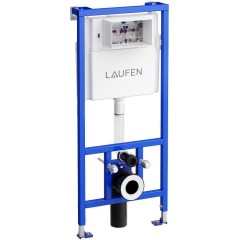 LAUFEN Rámový podomítkový modul CW1 SET s chromovým tlačítkem + WC CERSANIT CLEANON CARINA + SEDÁTKO H8946600000001CR CA2