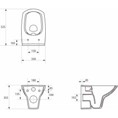 GEBERIT KOMBIFIXBasic vč. chromového tlačítka DELTA 51 + WC CERSANIT CLEANON CARINA + SEDÁTKO 110.100.00.1 51CR CA1