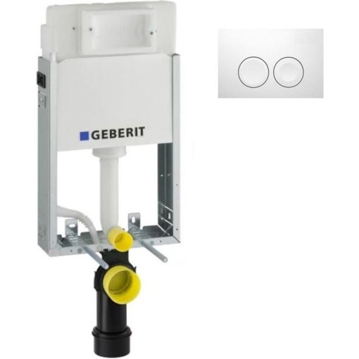 GEBERIT SET KOMBIFIXBasic včetně ovládacího tlačítka DELTA 21 BI 110.100.00.1 21BI