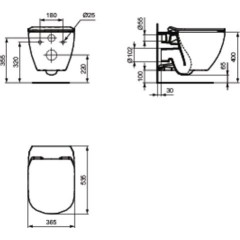 GEBERIT KOMBIFIXBasic vč. bílého tlačítka DELTA 21 + WC Ideal Standard Tesi se sedátkem SoftClose, AquaBlade 110.100.00.1 21BI TE1