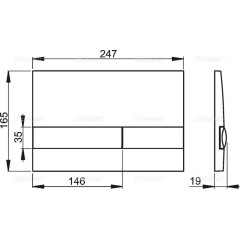Předstěnový instalační systém s bílým tlačítkem M1710 + WC CERSANIT CLEANON CARINA + SEDÁTKO AM101/1120 M1710 CA3