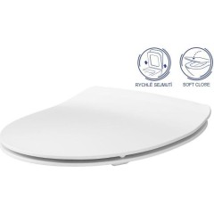 GEBERIT KOMBIFIXBasic vč. bílého tlačítka DELTA 50 + WC CERSANIT CLEANON MODUO + SEDÁTKO 110.100.00.1 50BI MO1