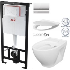 Předstěnový instalační systém s chromovým tlačítkem M1721 + WC CERSANIT CLEANON MODUO + SEDÁTKO AM101/1120 M1721 MO1