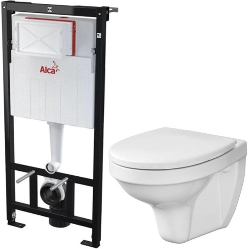 Předstěnový instalační systém bez tlačítka + WC CERSANIT DELFI + SEDÁTKO AM101/1120 X DE1