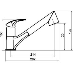 NOVASERVIS - Dřezová teleskopická baterie Metalia 57 chrom 57081,0