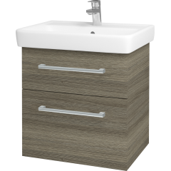 Dřevojas - Koupelnová skříň Q MAX SZZ2 60 - D03 Cafe / Úchytka T03 / D03 Cafe (68441C)