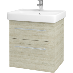 Dřevojas - Koupelnová skříň Q MAX SZZ2 60 - D05 Oregon / Úchytka T02 / D05 Oregon (61312B)