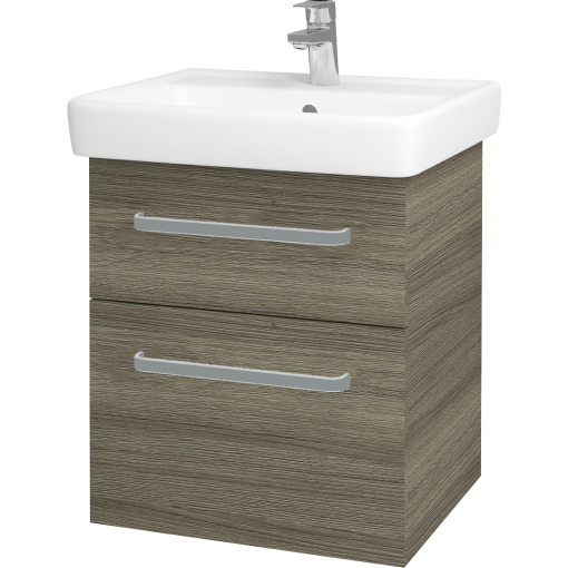 Dřevojas - Koupelnová skříň Q MAX SZZ2 55 - D03 Cafe / Úchytka T01 / D03 Cafe (68434A)