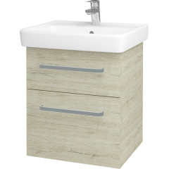 Dřevojas - Koupelnová skříň Q MAX SZZ2 55 - D05 Oregon / Úchytka T01 / D05 Oregon (61305A)