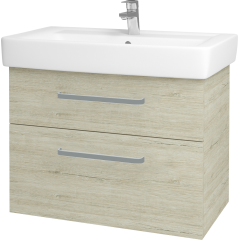 Dřevojas - Koupelnová skříň Q MAX SZZ2 80 - D05 Oregon / Úchytka T01 / D05 Oregon (61336A)