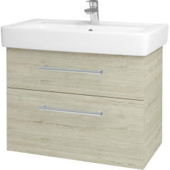 Dřevojas - Koupelnová skříň Q MAX SZZ2 80 - D05 Oregon / Úchytka T03 / D05 Oregon (61336C)
