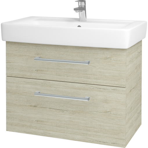 Dřevojas - Koupelnová skříň Q MAX SZZ2 80 - D05 Oregon / Úchytka T03 / D05 Oregon (61336C)