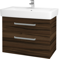 Dřevojas - Koupelnová skříň Q MAX SZZ2 80 - D06 Ořech / Úchytka T01 / D06 Ořech (60476A)