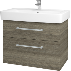 Dřevojas - Koupelnová skříň Q MAX SZZ2 80 - D03 Cafe / Úchytka T03 / D03 Cafe (115654C)