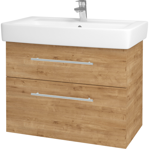 Dřevojas - Koupelnová skříň Q MAX SZZ2 80 - D09 Arlington / Úchytka T02 / D09 Arlington (115715B)