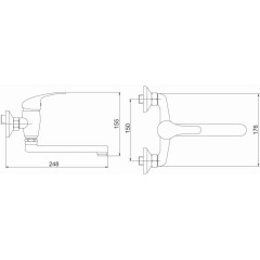NOVASERVIS - Umyvadlová dřezová baterie 150 mm Titania Iris chrom 92076,0