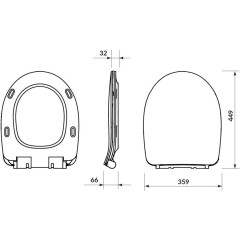 CERSANIT - WC KOMBI 696 CERSANIA SIMPLEON 010 3/6L+DUROPLAST SLIM SEDÁTKO SOFTCLOSE K11-2338